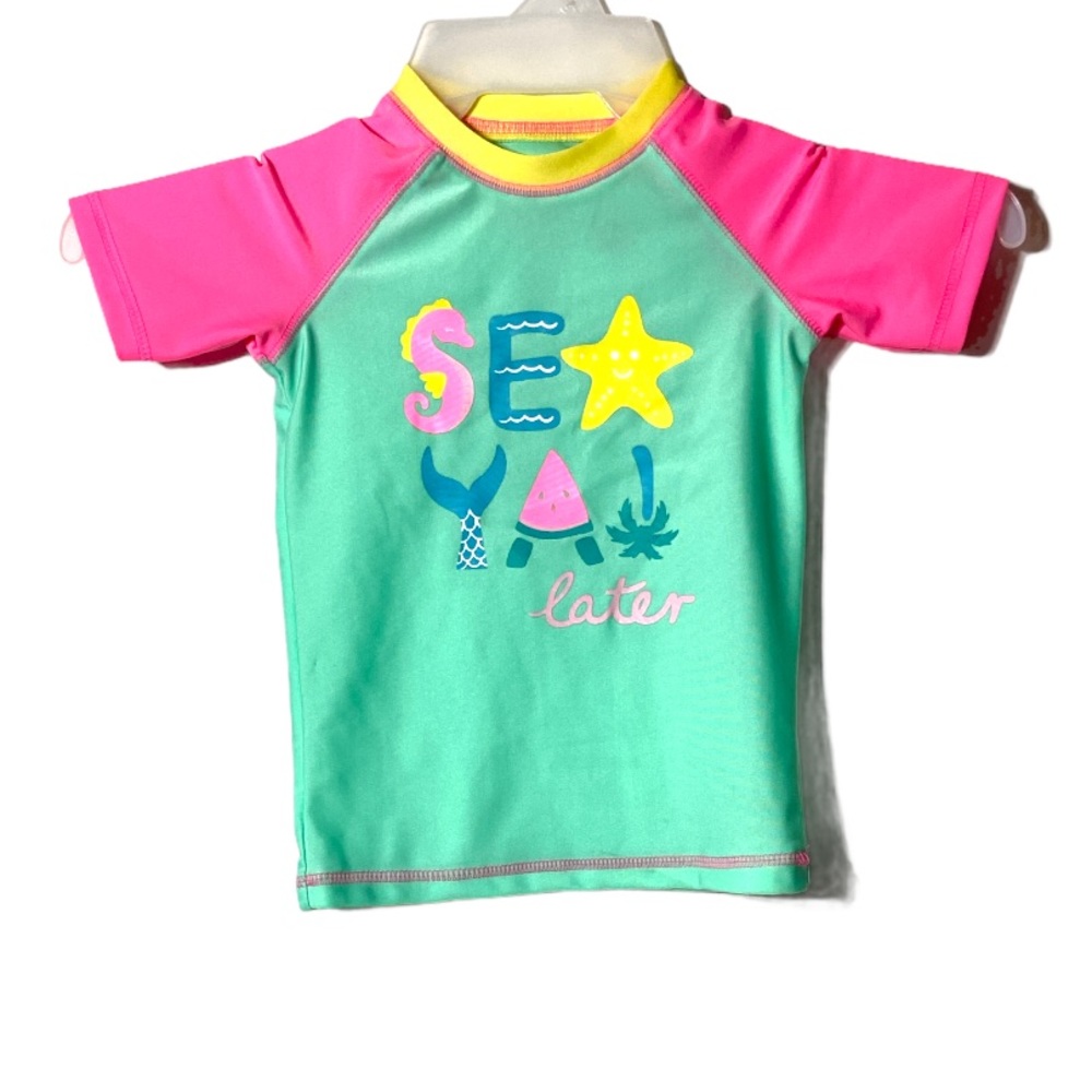 George Swim Top Rash Guard Sea Ya Later Graphic 5T